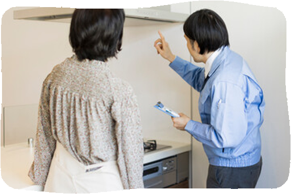 ハウスクリーニングの不具合をお客様に報告